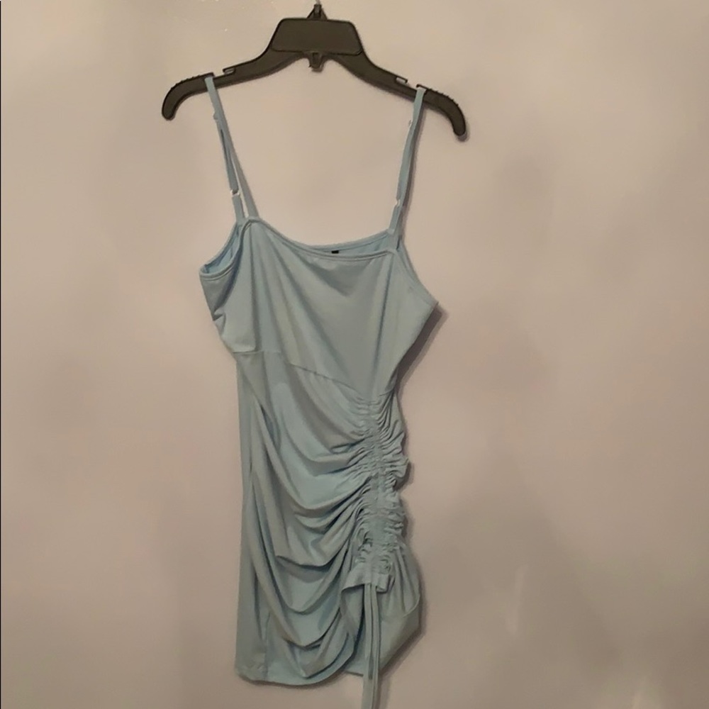 blue dress